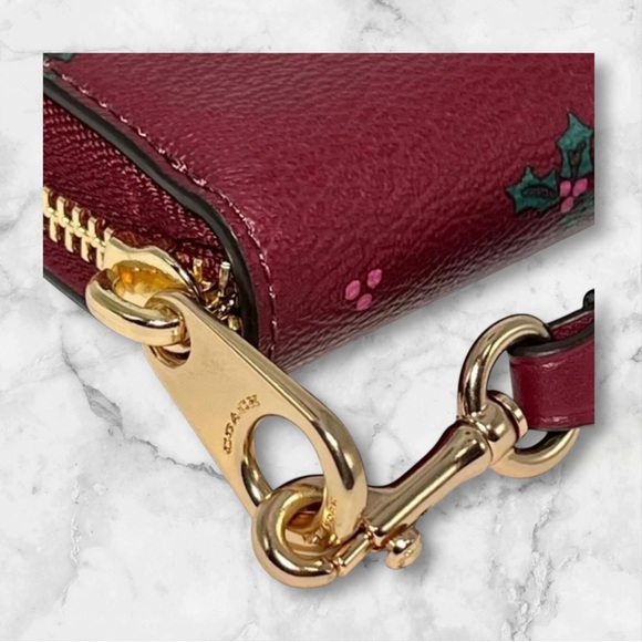 Coach. Holiday Bells Long Zip Around Wallet NWT $298 Retail Limited Edition - Picture 8 of 12